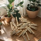 60 Pcs Wood Wooden 2 8   Clothespins Laundry Clothes Pins Crafts Photos Pins Us