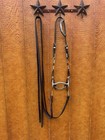 Buttery Soft True Vintage Western Bridle Show Silver Split Reins Dark Oil