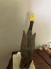 Vintage Hand Carved Wooden Pelican Folk Art Nautical Sculpture 7    Strange   Cool