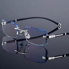 Blue Ray Blocking Anti-blue Light Reading Glasses Rimless Cut Edgeeye Protection