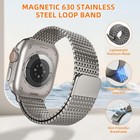 Stainless Steel Apple Watch Bands - Compatible With Iwatch Series 9-10  Titan   