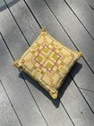 Vintage Mcm Retro Needlepoint Pillow 11    X 11   