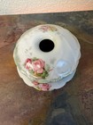 Antique Vintage Hair Receiver Porcelain Hand Painted Roses Pink Floral Germany