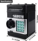 Piggy Bank Electronic Mini Atm  Coin Banks Money Saving Box  Password Code Lock