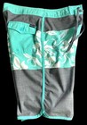 Hang Ten Boys Swim Trunks Teal Gray Shorts Floral Size Large 14 16