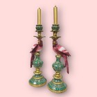 Candle Holder Candlestick Parrot Bird Ara Socket 39cm Single Or Set Pink