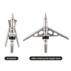 12pcs Archery Broadheads 2 Blade 100 Grain 2  Cut Dia Hunt Expandable Arrowheads