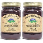Amish Homemade Muscadine Jelly - All Natural  Non-gmo  2x19oz Reusable Jars