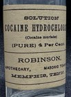 Scarce Cocaine Antique Apothecary Bottle W  Label Cocaine Muriate Bim