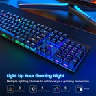 Mechanical Gaming Keyboard  Rgb 104 Keys Ultraslim Led Backlit Usb Wired Keyb   