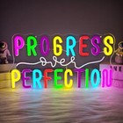 Progress Over Perfection Neon Sign Dimmable Purple-progress Over Perfection