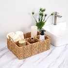 Wicker Storage Basket With Dividers Woven Natural Basket Hyacinth