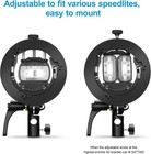 Godox S2 Speedlite Bracket Bowens Mount Holder For Speedlite Flash Snoot Softbox