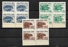  25028a Albania 1961 Old Fauna Complet Vintage Set Bloc X 4 Yv 549-51 Mnh