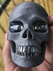 Meteorite-like Patterns  Melts Ice  Rare Tera Hertz Crystal Hand Carved Skull 