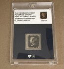 World   s First Postage Stamp 1840 1d    penny    Black Authentic Stanley Gibbons Veve