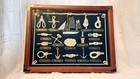 Vintage Sailors Knots Nautical Tools Shadow Box Wood Framed Wall Art 16 5 x12 5   