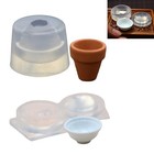 2pcs Miniature Silicone Molds  Tiny Flower Pot And Mini Bowl Clay Mold For