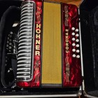 Hohner Corona Ii Classic Diatonic Accordion W  Box - Gcf - Pearl Red