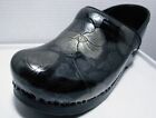 Dansko Womens Clogs Shoes 39 Metallic Silver Floral Comfort Nursing Slip On