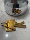 Puck Trailer Lock Hidden Shackle Padlock Chrome Heavy Duty Security   Two Keys
