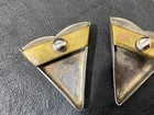 Vintage Navajo Sterling Silver Turquoise Collar Tip Corners Jewelry