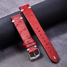 Genuine Leather 20mm 22mm Ostrich Grain Quick Release Watch Strap Watch Band