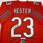 Autographed signed Devin Hester Chicago Orange Football Jersey Jsa Coa