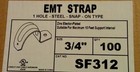  100 Pc  Steel 1 One Hole Emt Straps 3 4  Snap On Electrical Conduit Fittings 