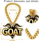Goat Turnover Chain - 7  Massive Gold Trophy Medal With Heavy Duty Chain   The U