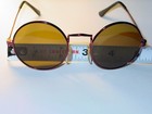 New Wave Rock Sunglasses Vintage 1980 s Nos Lennon Ozzy -dark Red Frame  -nice 
