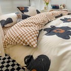  Black Floral Comforter Set 3pcs Bedding Comforter California King Sunflower