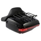 King Pack Trunk Pad Rack Led Tail Light Fit For Harley Road Glide 14-24 Tour Pak