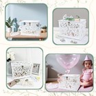 Pvc Hollow Wedding Envelope Box With Lock   Card Sign Secure Money Box White