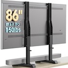  Table Top Tv Stand With Height Adjustable Tv Legs Replacement For Most 37-86 