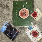 1950   s Lucky Strike Tobacco Tin W vintage Deck Of Cards   Empty Pack   Matchbook