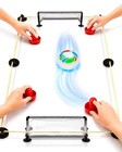 Rechargeable Tabletop Air Hockey Game With Soccer-style Led Hover Puck  Table