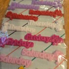 Barrette A Day 1985 New Days Of The Week Barrettes Hair Clips Plastic 14 Vintage