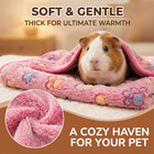 Rainflow Guinea Pig Fleece Blanket 3 Pack  Washable Cage Liner Pee Pads   For Pe