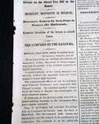 First Battle Of Bull Run 1st Major Civil War Conflict Rebel View 1861 Newspaper