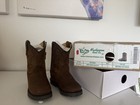 Masterson Boot Co  Children   s Brown Leather Western Ankle Pull-on Boots Sz 6