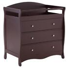 Baby 3 Drawers Changing Table Infant Diaper Station With Safety Belt