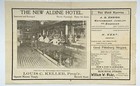The New Aldine Hotel Altoona Pa Louis C Keller Proprietor Print Ad Early 1900s