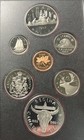 1982 Royal Canadian Mint Double Dollar Proof Set With Case Vf Unc Silver