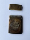 Unique Vintage Harley Davidson Brass Cigarette Card Holder Motorcycle Rare