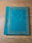 Vintage Green Album Scrapbook 14 x12  Gold Tie Unused