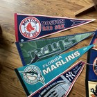 Lot Of 7 Vintage  Mlb Baseball Full Size Felt Pennant Flags 1999-2002
