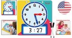 Magnetic 12  Rainbow Dry Erase Learning Clock For Kids - Fun Time-telling Tool