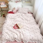  Crib Bedding Duvet Cover For Boys Girls Cotton Muslin Toddler  47 x59   Cherry