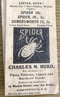 1920s Spider Brand Tobacco - 10   Cigar Antique Paper Bag  Sack Charles N  Hurd